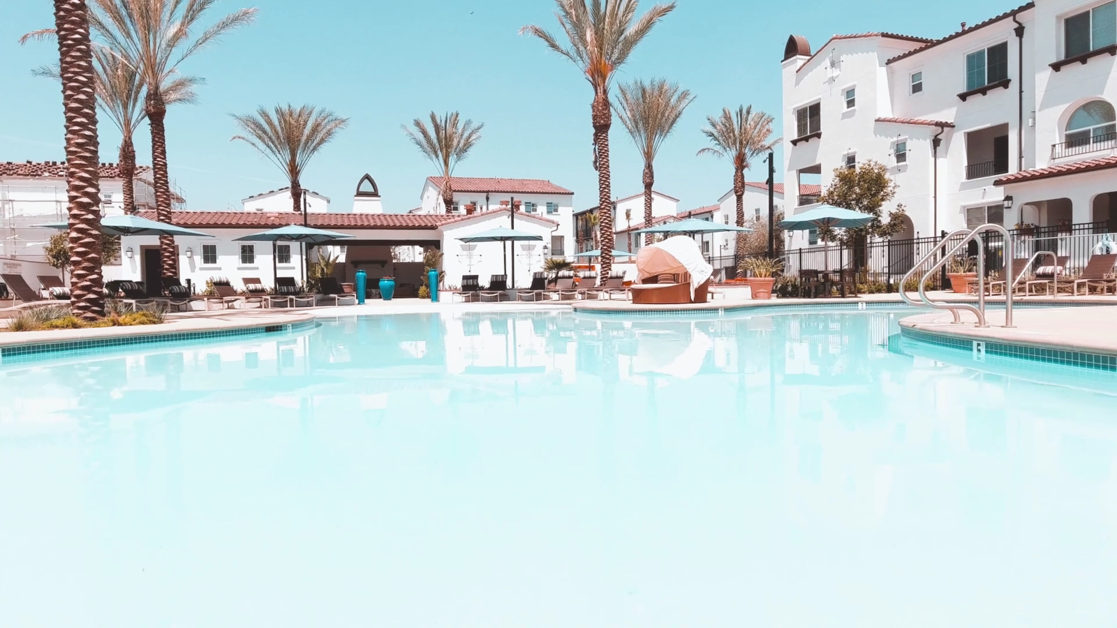 Poolside luxury residential property featured in Red8 Media drone video